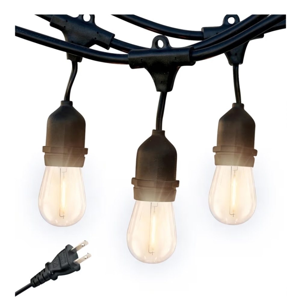 Brightech Ambience Pro LED String Lights - 48 Ft Commercial Grade Patio